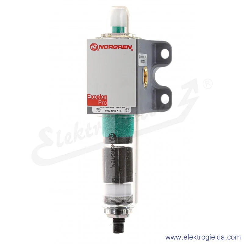 Odolejacz/ Filtr koalescencyjny F92C-2GD-AT0, G1/4, filtracja 0,01 µm, 8 Bar, 276 l/min, automatyczny spust