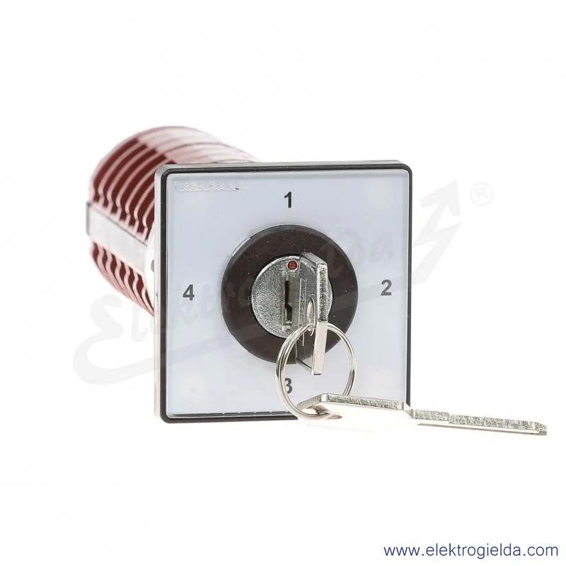 Łącznik krzywkowy 4G10-4552-U S29 "ZDALNE-0-LOKALNE-RĘCZNE" mocowanie w otworze 22.5mm, z tabliczką przednią