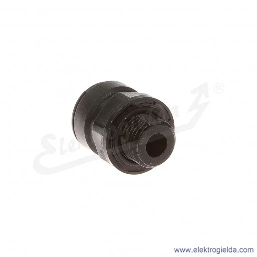 Adapter prosty równoległy, D02251028, G1/4, Fi 10, wykonanie z acetalu, przeznaczony dla przemysłu spożywczego, Pneufit D Adapter prosty równoległy, D02251028, G1/4, Fi 10, wykonanie z acetalu, przeznaczony dla przemysłu spożywczego, Pneufit D