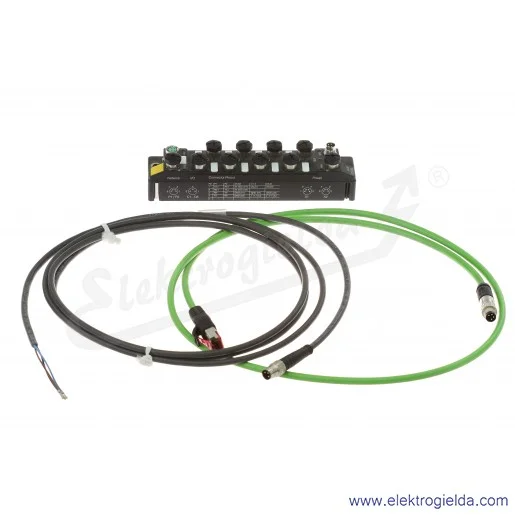 Zestaw startowy 6814039 TBEN-S I/O moduł wejść-wyjść, z zasilaczem i przewodami, 8 wejść PNP