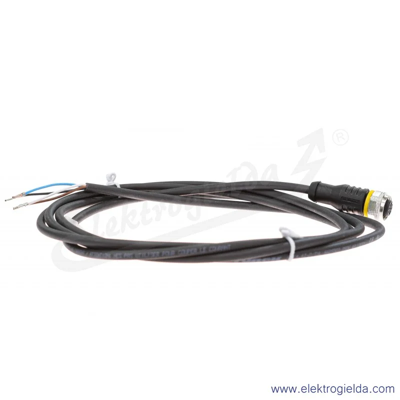 Kabel z gniazdem 6625503 RKC4.4T-2/TXL przewód PUR, 4-żyłowy, 2m, złącze M12, żeńskie, proste