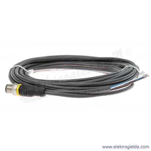 Kabel z gniazdem 6627600 RSC4.4T-8/TXL PUR, 4-żyłowy, przewodów 8m, złącze M12, żeńskie, proste