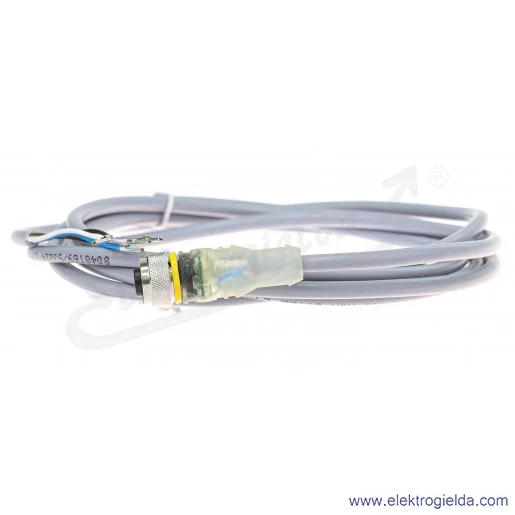 Kabel z gniazdem 6626162 RKC4.4T-P7X2-2/TEL przewód z LED PUR, 4-żyłowy, 2m, złącze M12, żeńskie, proste