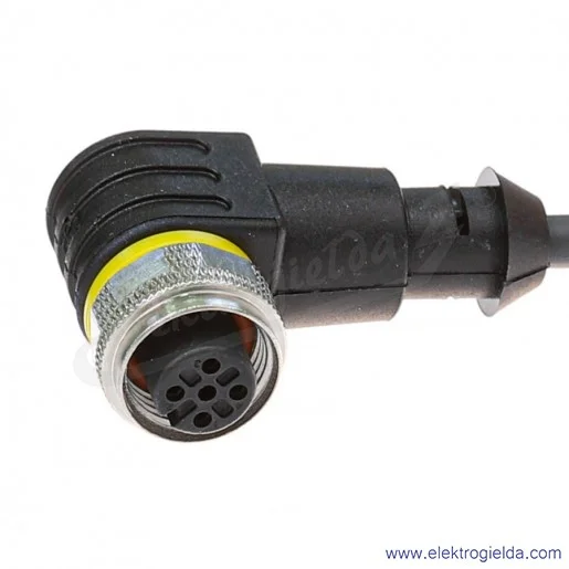 Kabel z gniazdem 6625515 WKC4.4T-2/TXL  Przewód PUR, 4-żyłowy, 2m, złącze M12, żeńskie, kątowe