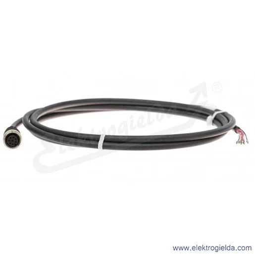 Kabel z gniazdem 6625142 RKC8T-2/TXL przewód PUR, 8-żyłowy, 2m, złącze M12, żeńskie, proste