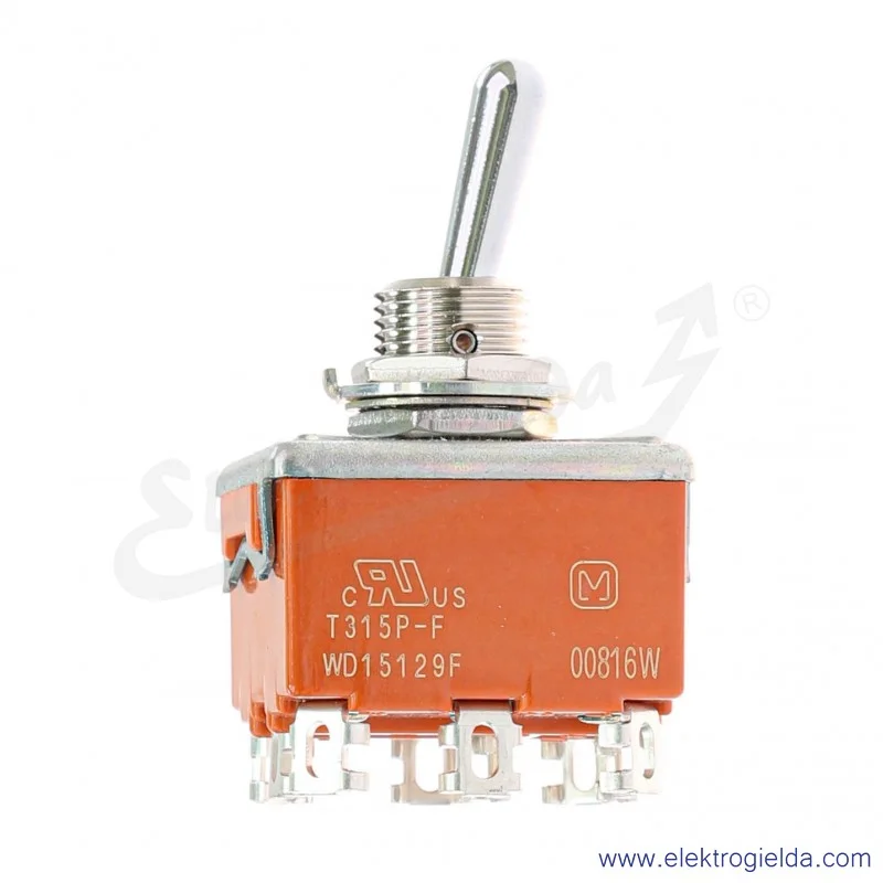 Przełącznik dźwigienkowy T315PULCSAFJ T315P-F 3P ON-OFF-ON SP3T