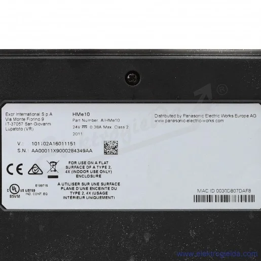 Wyświetlacz HMI AIHME10 HMe10 panel dotykowy 10.1" 16:9 LED panoramiczny, 64 tysiące kolorów, 1024x600, 1 x RS-232/422/485, 1 x 