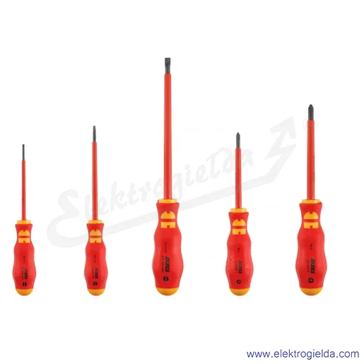Zestaw wkrętaków 598896325 dla elektryków 1000V VDE-PH/SL Zebra, 5 sztuk