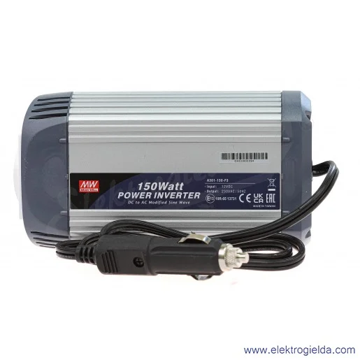 Przetwornica A301-150-F3 napięcie wejściowe 10..15VDC, napięcie wyjściowe 230V 150W