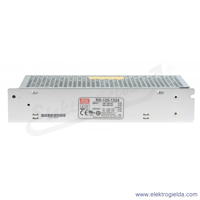 Zasilacz impulsowy RD-125-1224 zasilanie 88-264VAC lub 124-370VDC, wyjście 12V 1.0..7.0A, 24V, 0.4..5.0A