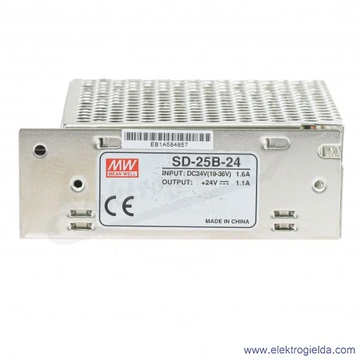 Przetwornica SD-25B-24 napięcie wejściowe 19-36V, wyjście 24V 1.1A 25W