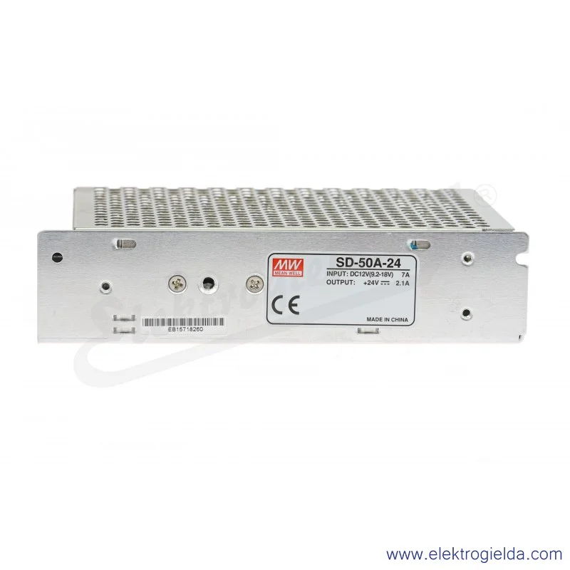 Przetwornica SD-50A-24 zasilanie 9.2-18V, wyjście 24V 2.1A 50W