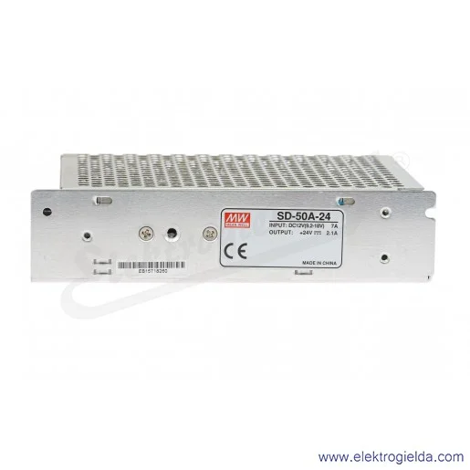 Przetwornica SD-50A-24 zasilanie 9.2-18V, wyjście 24V 2.1A 50W