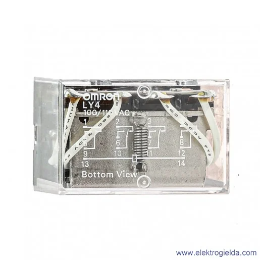 Przekaźnik elektromagnetyczny LY4 100/110 VAC 10A, 4PDT