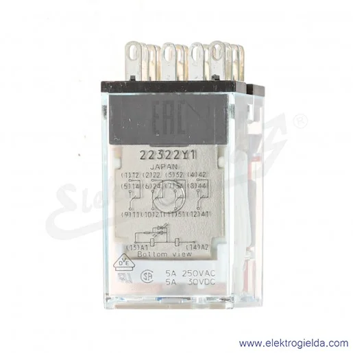 Przekaźnik elektromagnetyczny MY4IN 24VDC 4PDT 5A