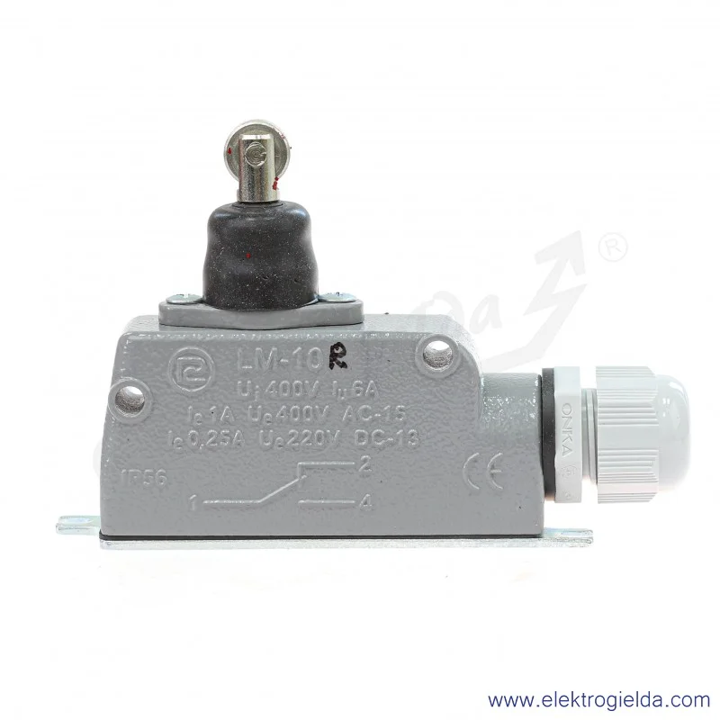 Łącznik krańcowy W0-59-251083 LD-10R z metalową rolką w obudowie metalowej 1P