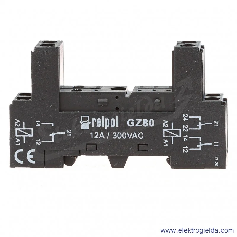 Gniazdo przekaźnika 2000547 GZ80-ES50 8P czarne do  RM84, RM85, RM87L, RM87P