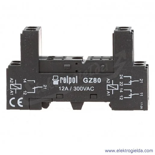 Gniazdo przekaźnika 2000547 GZ80-ES50 8P czarne do  RM84, RM85, RM87L, RM87P
