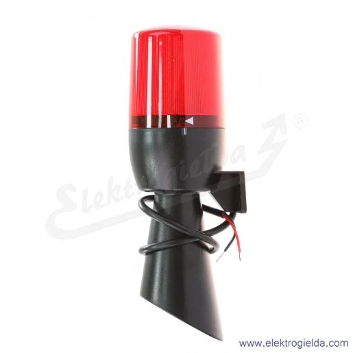 Sygnalizator świetlno-dźwiękowy T0-IT070R240Z klosz czerwony fi 70mm, z buzerem 130dB, 48-240VAC