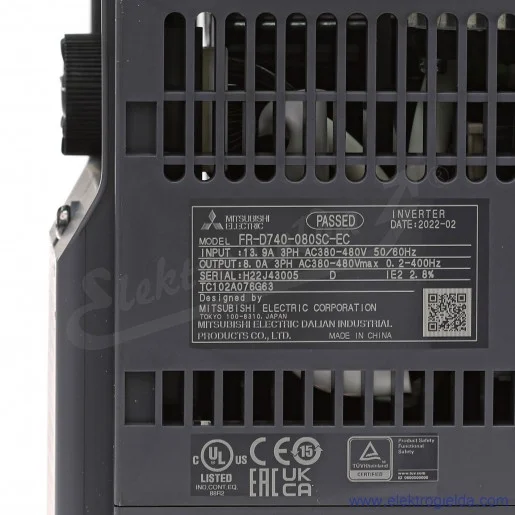 Falownik wektorowy 247605 FR-D740-080SC-EC 3.7kW 3x380-480V, 8A, IP20