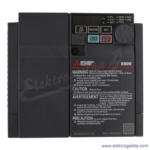 Falownik 504751 FR-E820S-0110-4-60 2.2kW; 1x200-240V, 11A, RS-485, IP20