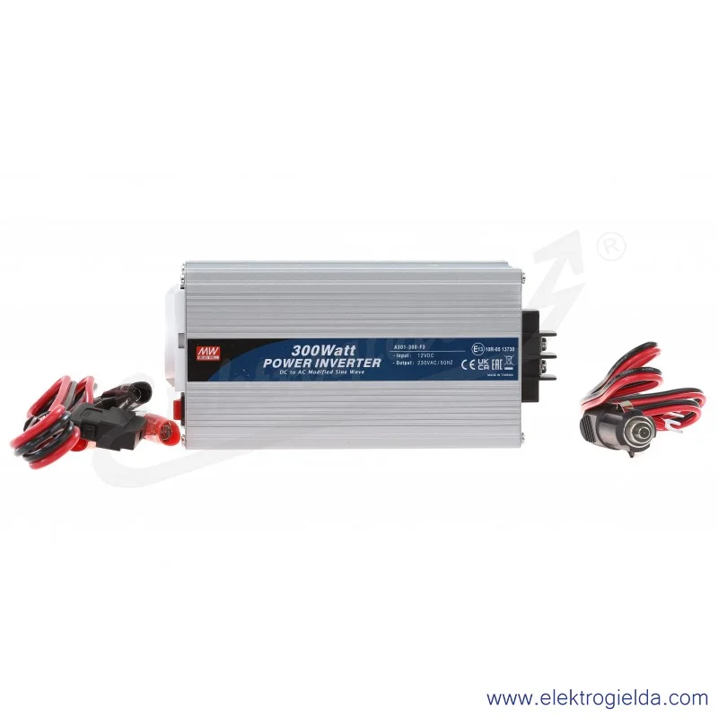 Przetwornica A301-300-F3 napięcie wejściowe 10-15VDC, wyjście 230V 300W