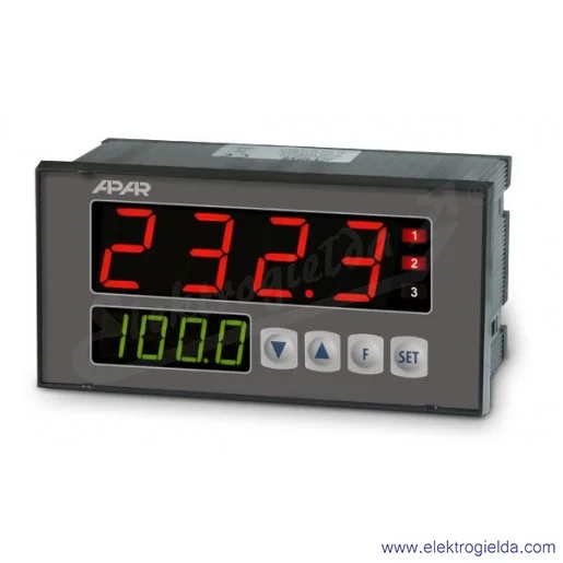Regulator temperatury AR692/P/P/P/WA 24..230V AC/DC wyjścia: 3 przekaźniki, analogowe 4..20mA