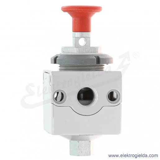 Zawór odcinający ręczny MC104-V01, 3/2, G1/4, 2 ÷ 10 bar, 1600 l/min, z zamknięciem na kłódkę, Camozzi