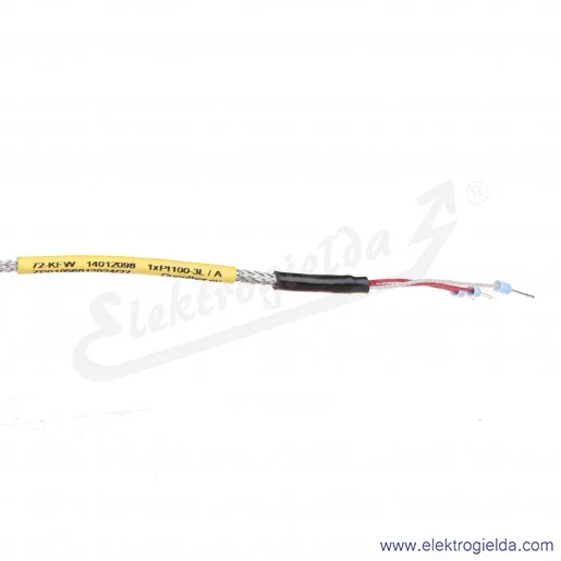 Czujnik temperatury AR131-Pt100-B-4-50-1,5-6-3-400C Pt100, klasa B, fi 4x50mm, przewód 1.5m, oplot włókno szklane, 3 przewodowy,