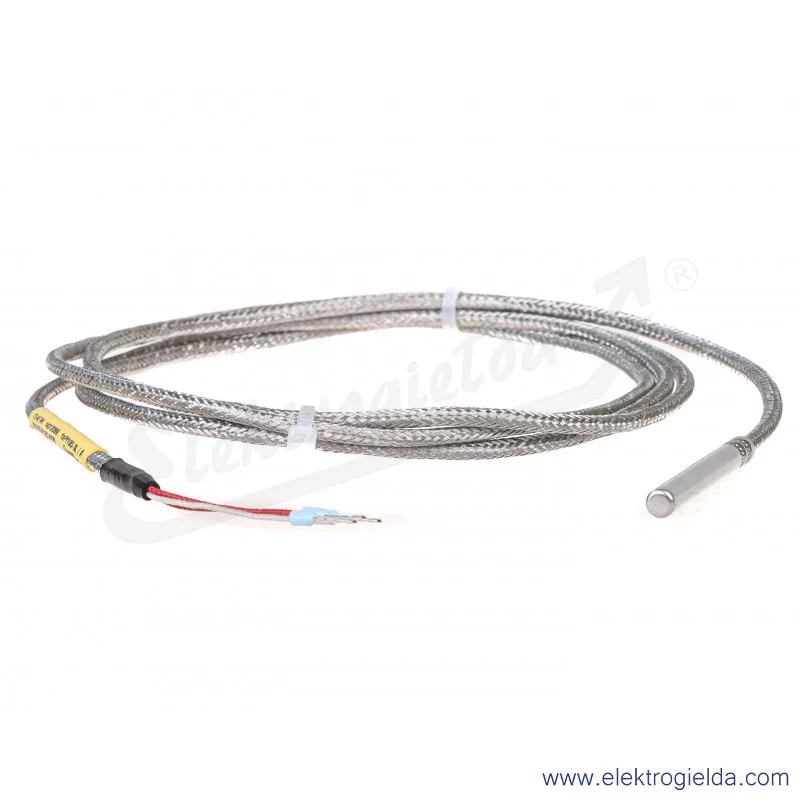 Czujnik temperatury AR131-Pt100-B-5-50-1,5-6-3-400C Pt100, klasa B, fi 5x50mm, przewód 1.5m, 2x oplot włókno szklane, do 400°C