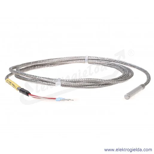Czujnik temperatury AR131-Pt100-B-5-50-1,5-6-3-400C Pt100, klasa B, fi 5x50mm, przewód 1.5m, 2x oplot włókno szklane, do 400°C