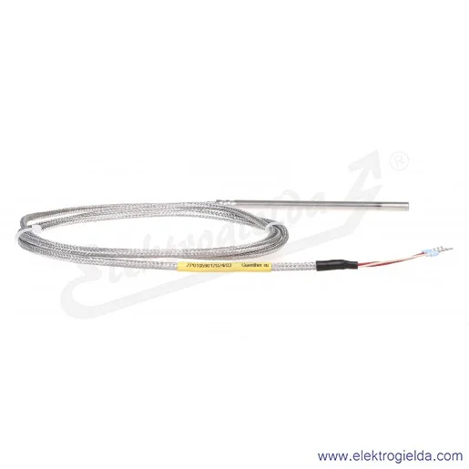 Czujnik temperatury AR131-Pt100-B-5-100-1,5-6-3-400C Pt100, klasa B, fi 5x100mm, przewód 1.5m, oplot włókno szklane, 3 przewodow