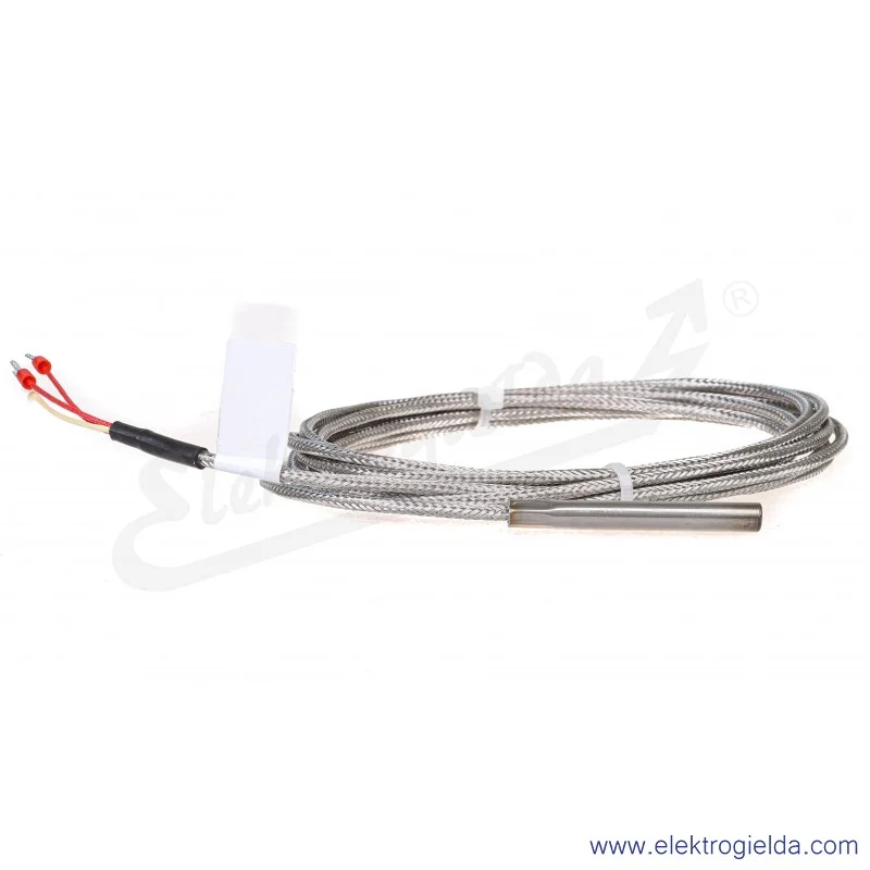 Czujnik temperatury AR131-Pt100-B-6-50-3-6-3-400C Pt100, typ B, fi 6x50mm, przewód 3m, 2x oplot z włókna szklanego, 3 przewodowy