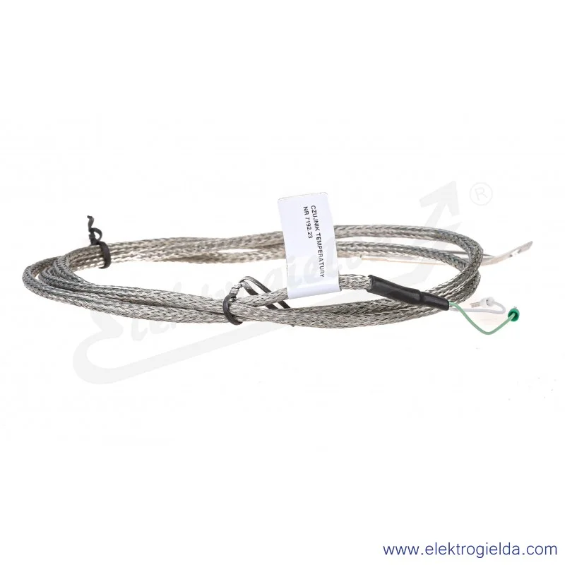 Czujnik temperatury AR135-K-2-5-1-1-2-250C termopara K, klasa 2, fi 5mm, oczko 4mm, przewód 1m, oplot teflonowy, 2 przewodowy, d