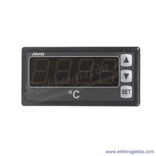 Miernik temperatury AR507 24...230VAC/DC uniwersalne wejście, wyświetlacz 20mm, tablicowy 96x48mm