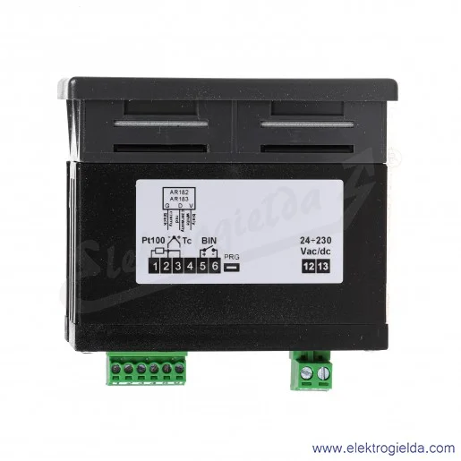 Miernik temperatury AR507 24...230VAC/DC uniwersalne wejście, wyświetlacz 20mm, tablicowy 96x48mm