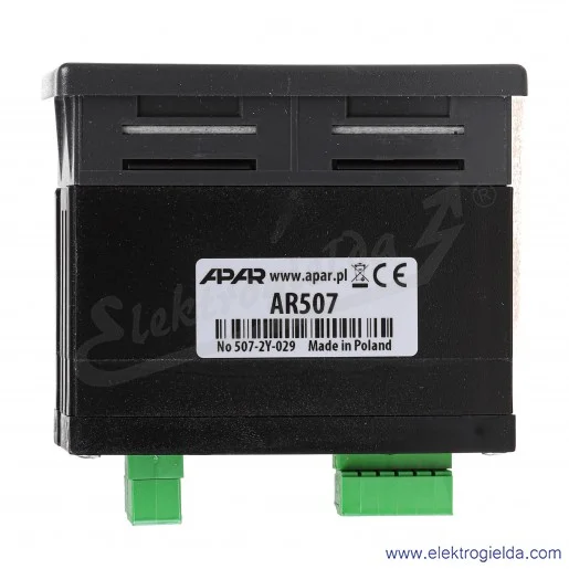 Miernik temperatury AR507 24...230VAC/DC uniwersalne wejście, wyświetlacz 20mm, tablicowy 96x48mm