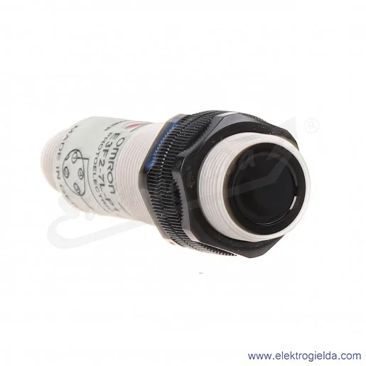 Nadajnik bariery E3F2-7L-P1 zasilanie 10..30VDC złącze męskie M12 4P, zasięg 0..7m, obudowa M18
