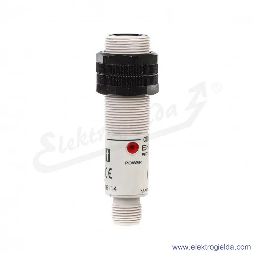 Nadajnik bariery E3F2-7L-P1 zasilanie 10..30VDC złącze męskie M12 4P, zasięg 0..7m, obudowa M18