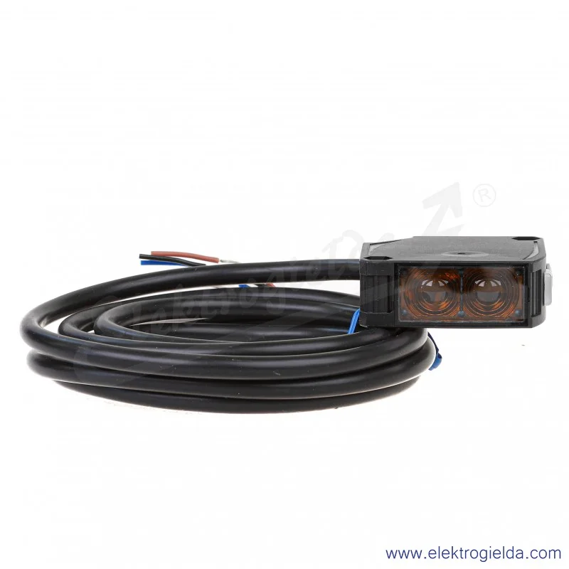 Czujnik odbiciowy E3JK-DR12 2M zasięg 300mm, zasilanie 24..240VAC/DC 3A, SPDT Dark-ON i Light-ON, IP64, przewód 2m