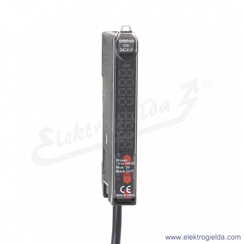 Wzmacniacz światłowodowy E3X-DAC41-S 12..24VDC, PNP, przewód 2m
