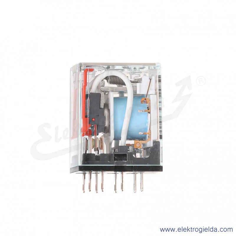 Przekaźnik elektromagnetyczny MY2N 24VDC(S) 10A DPDT 250VAC 125VDC, montaż na podstawce