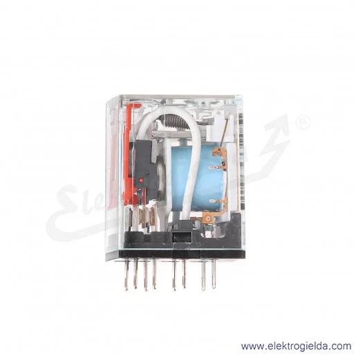 Przekaźnik elektromagnetyczny MY2N 24VDC(S) 10A DPDT 250VAC 125VDC, montaż na podstawce