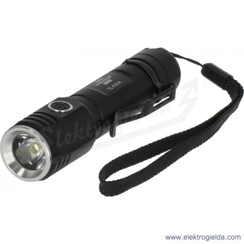Latarka LED 1173750005 Brennenstuhl TL410A LuxPremium 400lm, 5W, IP44, 131m, ładowanie USB C, 100%-40%-10%-SOS