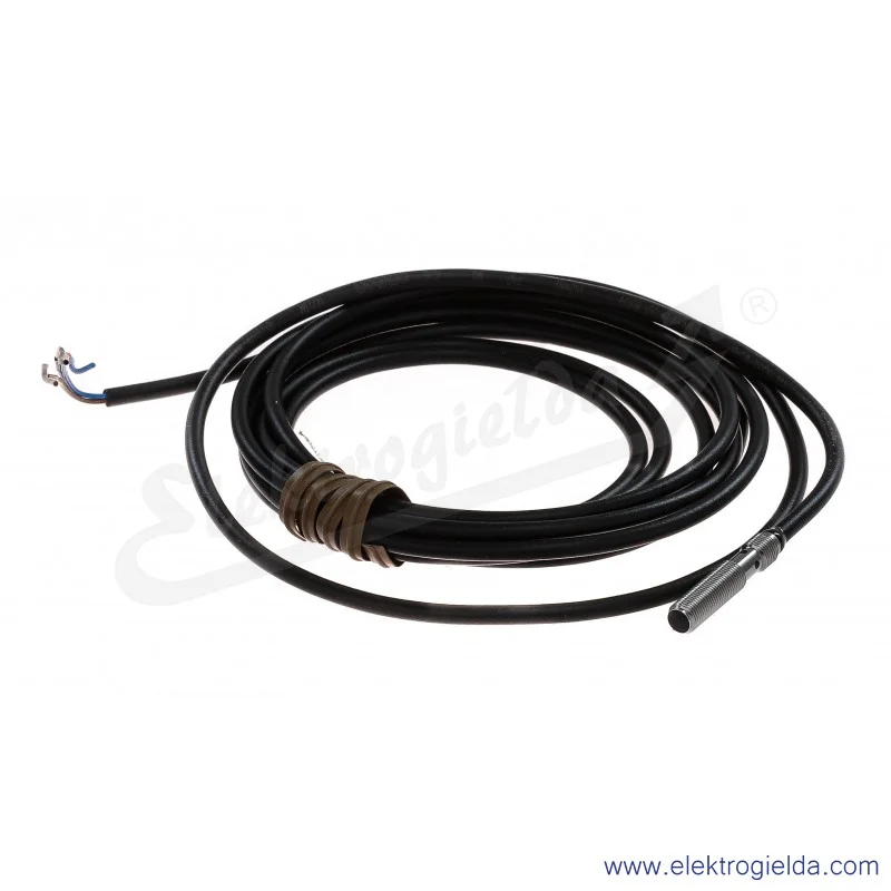 Czujnik indukcyjny E2E-S05S12-WC-B1 PNP/NO, zasięg 0..1,2mm, zasilanie 10..30VDC przewód 2m, obudowa M5 IP67
