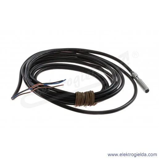 Czujnik indukcyjny E2E-S05S12-WC-B1 PNP/NO, zasięg 0..1,2mm, zasilanie 10..30VDC przewód 2m, obudowa M5 IP67