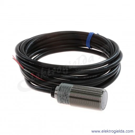 Czujnik odbiciowy E3FB-DN122 zasięg 0..300mm, 10..30VDC,  tuleja gwintowana M18 metal, czerwona dioda LED, dyfuzyjna, NPN, Light