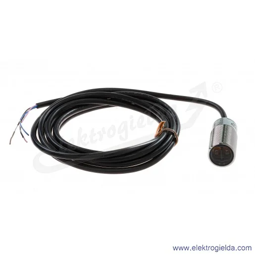 Czujnik odbiciowy E3FB-DP13 zasięg 1000mm, zasilanie 10..30VDC, PNP Dark-ON lub Light-ON, przewód 2m, obudowa M18 IP67