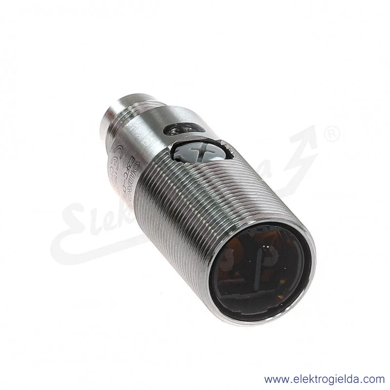 Czujnik odbiciowy E3FC-DP22 zasięg 0..300mm, zasilanie 10..30VDC, PNP Dark-ON lub Light-ON, obudowa ze stali nierdzewnej M18 IP6