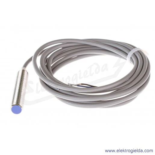 Czujnik indukcyjny PCID 3 ZPW, 10..30VDC, zasięg 3mm, PNP NO, tuleja M8, czoło wbudowane, przewód 2m
 